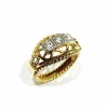 Bague en or jaune et diamants