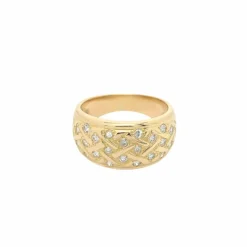 Bague en or jaune et diamants