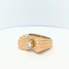 Bague en or jaune et diamant