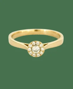 Bague en or jaune et diamants
