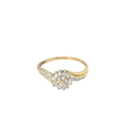 Bague en or jaune et diamants