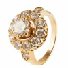 Bague en or jaune et diamants