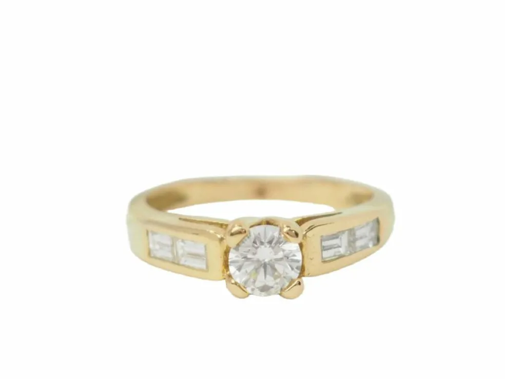 Bague en or jaune et diamants 0.35cts