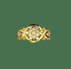 Bague en or jaune et diamants