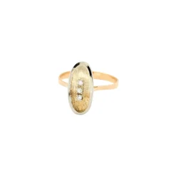 Bague en or jaune et diamants