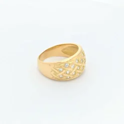 Bague en or jaune et diamants