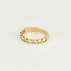 Bague en or jaune et diamants
