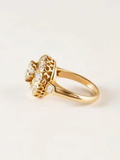 Bague en or jaune et diamants