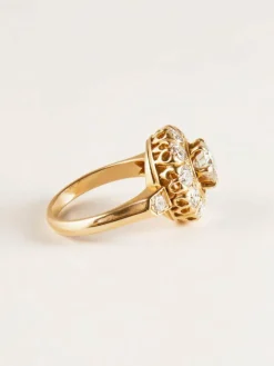 Bague en or jaune et diamants