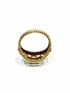Bague en or jaune et diamants