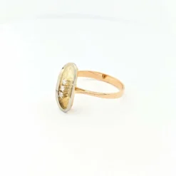 Bague en or jaune et diamants