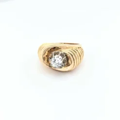 Bague en or jaune et diamant