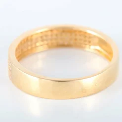 Bague en or jaune et diamants