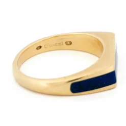 Bague en or jaune et lapis-lazulis