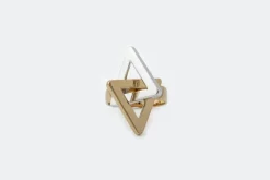 Bague en or jaune et or blanc avec formes géométriques