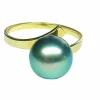Bague en or jaune et perle de Tahiti