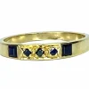 Bague en or jaune et saphirs