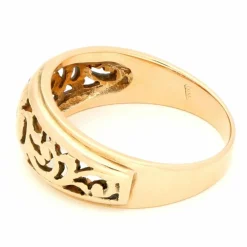 Bague en or jaune filigrané