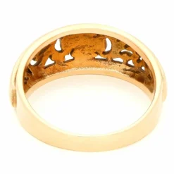 Bague en or jaune filigrané