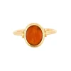 Bague en or jaune 18K et intaille cornaline antique