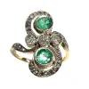 Bague en or jaune, émeraude