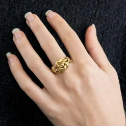 Bague en or jaune "Noeuds entrelacés"