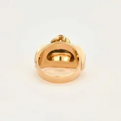 Bague en or jaune, or gris et diamants