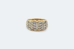 Bague en or jaune pavé de diamants