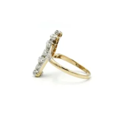 Bague en Or jaune, Platine & Diamants