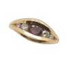 Bague en Or jaune, rubis, diamants