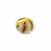 Bague en or jaune rubis et diamants