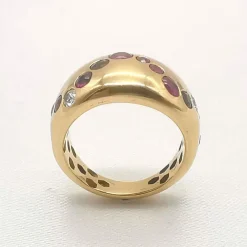 Bague en Or jaune Rubis et Diamants