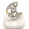 Bague en or, platine et diamants