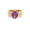 Bague en or rose Améthyste et diamants