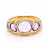 Bague en or rose avec améthyste