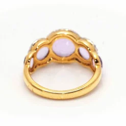 Bague en or rose avec améthyste