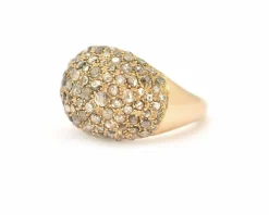 Bague en or rose avec diamants 2,50 ct