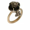 Bague en or rose, quartz fumé Lily 6,22 ct, diamants naturels