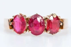 Bague en or rose, rubis