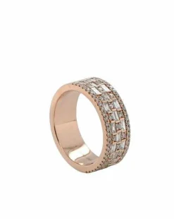 Bague En Or Rose Sertie De Diamants Certifiés G-VSI De 1,1 Carat