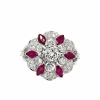 Bague en or rubis et diamant de créateur