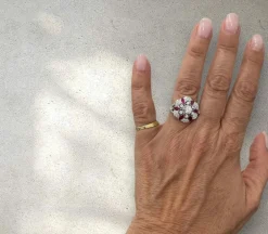 Bague en or rubis et diamant de créateur