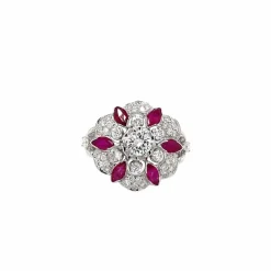 Bague en or rubis et diamant de créateur