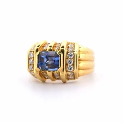 Bague en or saphir des années 80
