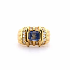 Bague en or saphir des années 80