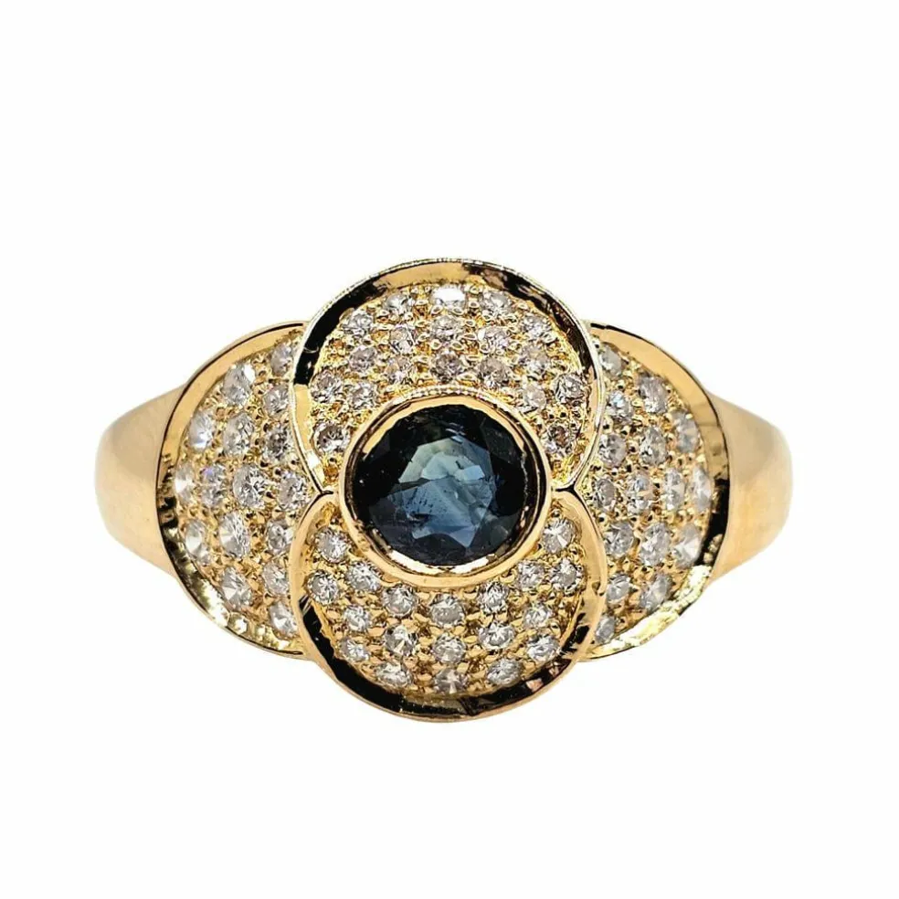 Bague en Or, Saphir et Diamants