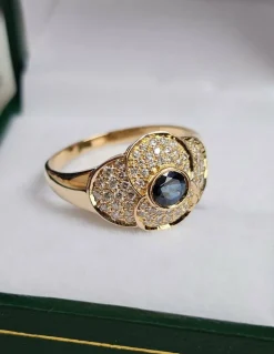 Bague en Or, Saphir et Diamants