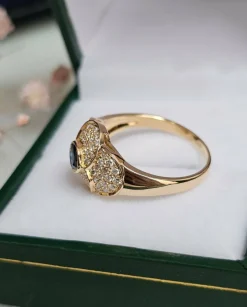 Bague en Or, Saphir et Diamants