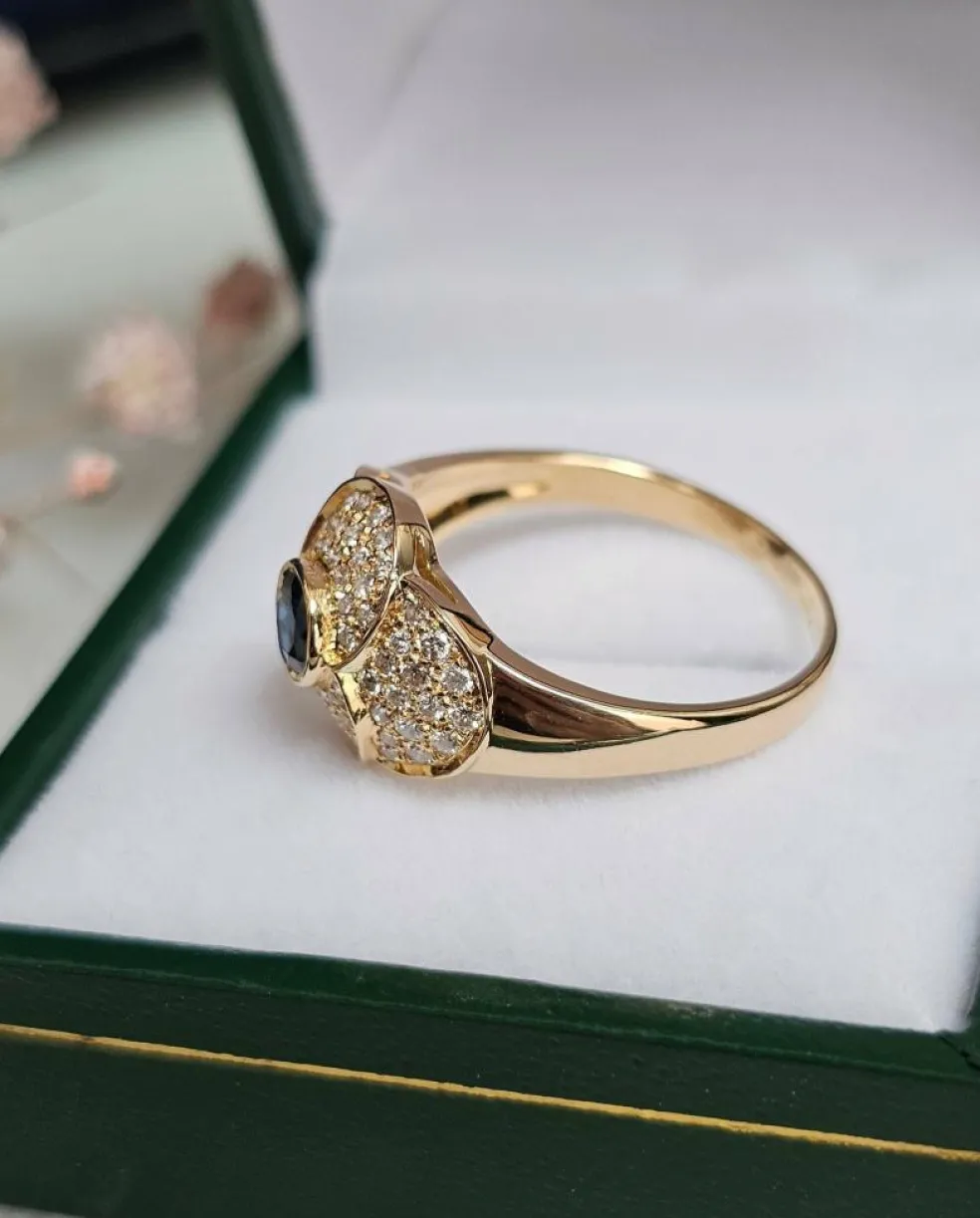 Bague en Or, Saphir et Diamants