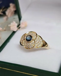 Bague en Or, Saphir et Diamants